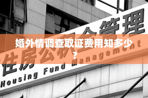 安远婚外情调查取证费用知多少？