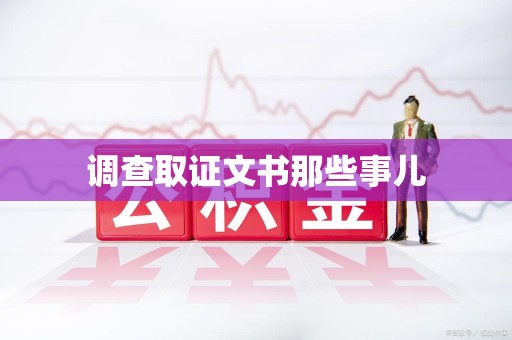 安远调查取证文书那些事儿