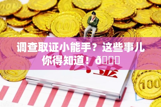 安远调查取证小能手？这些事儿你得知道！😎