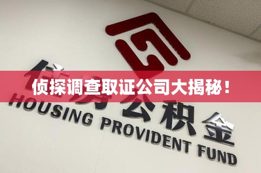 安远侦探调查取证公司大揭秘！