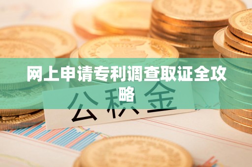 安远网上申请专利调查取证全攻略