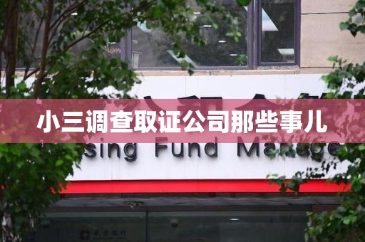 安远小三调查取证公司那些事儿