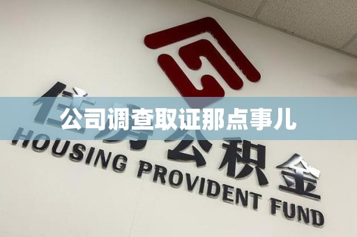 安远公司调查取证那点事儿