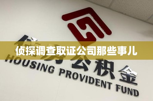 安远侦探调查取证公司那些事儿