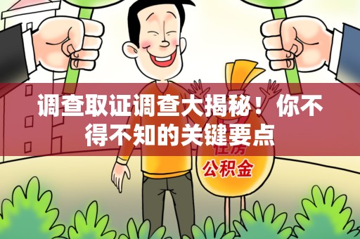 安远调查取证调查大揭秘！你不得不知的关键要点