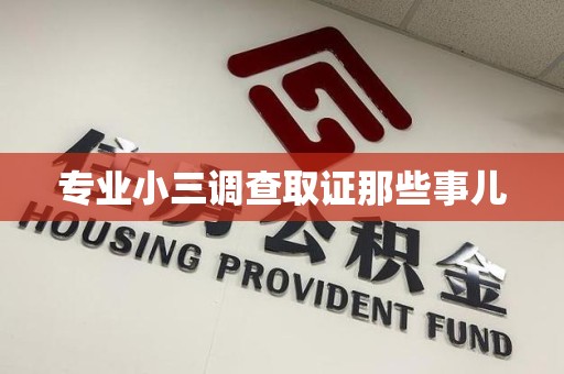 安远专业小三调查取证那些事儿
