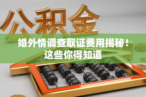 安远婚外情调查取证费用揭秘！这些你得知道