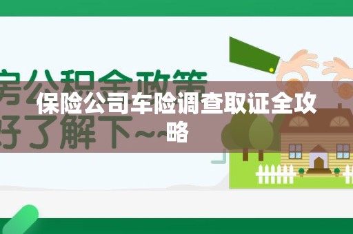 安远保险公司车险调查取证全攻略