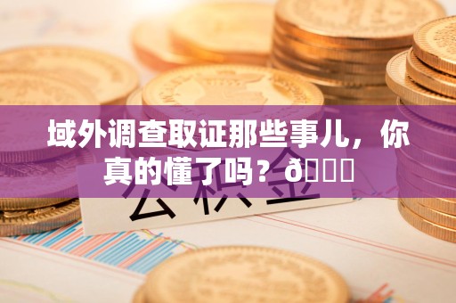 安远域外调查取证那些事儿，你真的懂了吗？😎