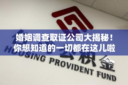 安远婚姻调查取证公司大揭秘！你想知道的一切都在这儿啦😉