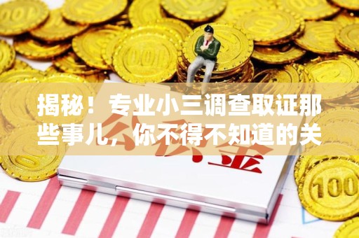安远揭秘！专业小三调查取证那些事儿，你不得不知道的关键点