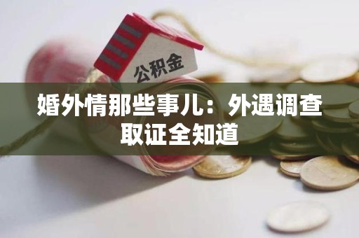 安远婚外情那些事儿：外遇调查取证全知道