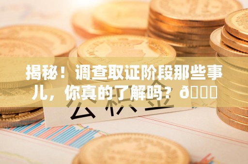 安远揭秘！调查取证阶段那些事儿，你真的了解吗？😎