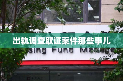 安远出轨调查取证案件那些事儿