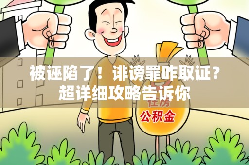 安远被诬陷了！诽谤罪咋取证？超详细攻略告诉你
