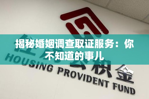 安远揭秘婚姻调查取证服务：你不知道的事儿
